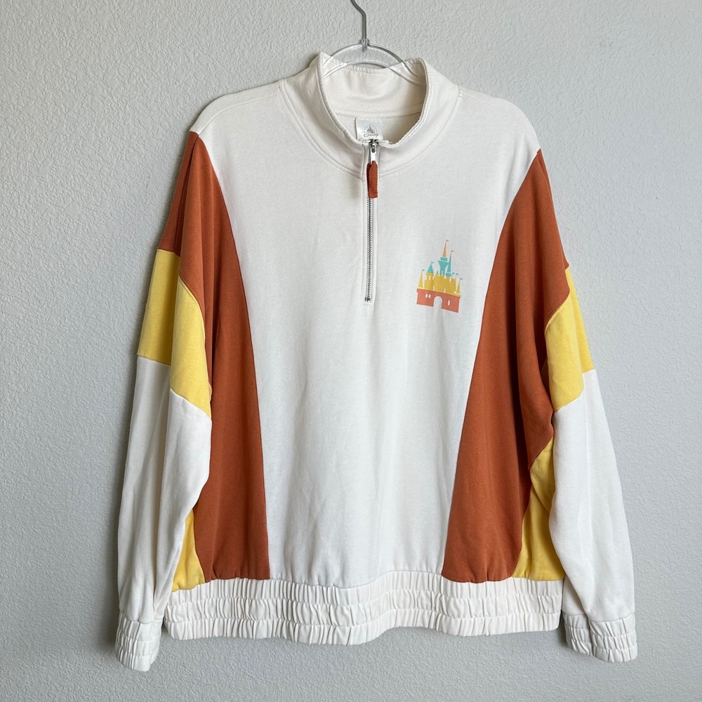 Disney Parks Disneyland Living My Best Disney Life Colorblock Quarter Zip 2X - Picture 2 of 8